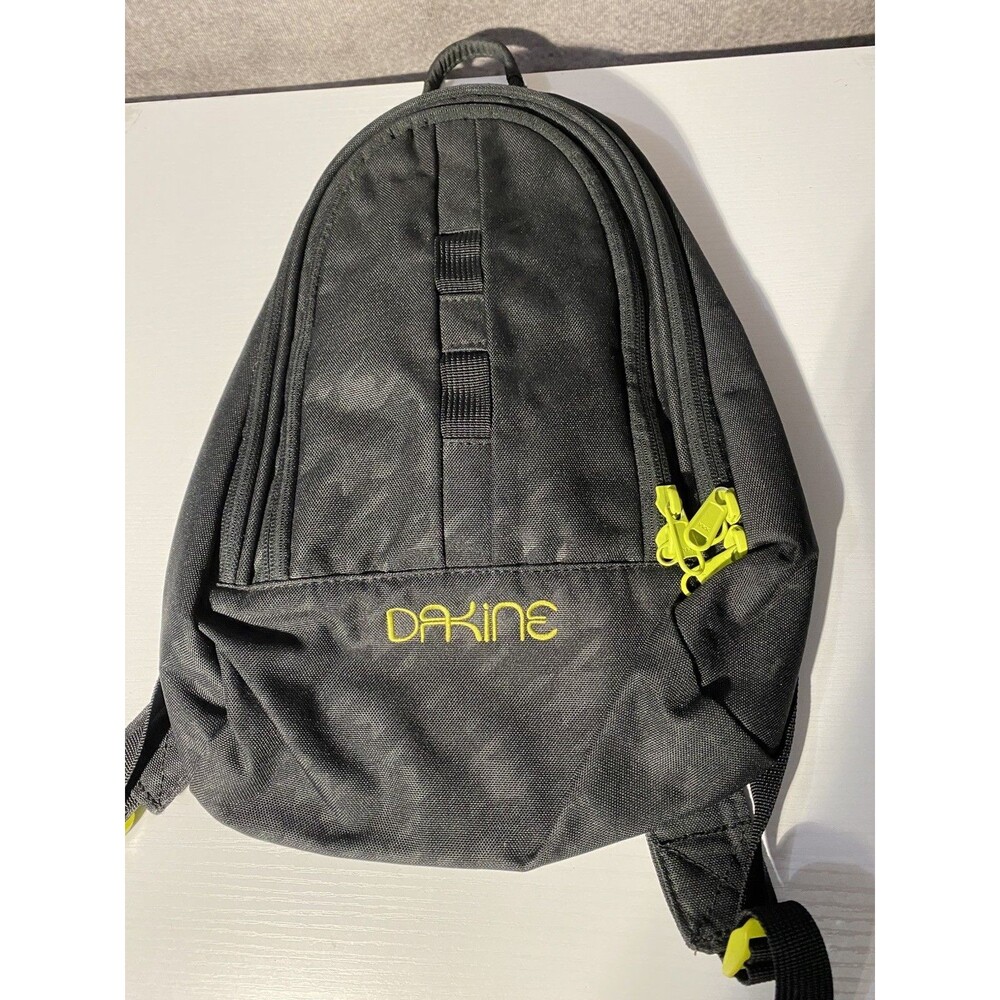 Dakine Cosmo 6.5L Mini Backpack Black Lime Green Floral Lining Small Daypack